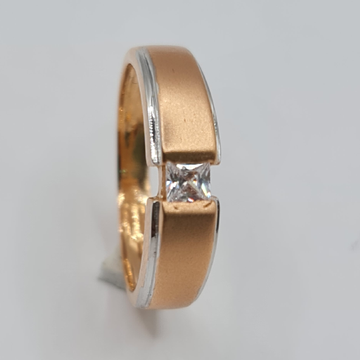 18 KT Rose  Gold Singal Diamond Ring by Sangam Jewellers
