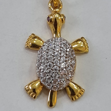 18KT HALLMARK GOLD TORTOISE PENDANT by Sangam Jewellers