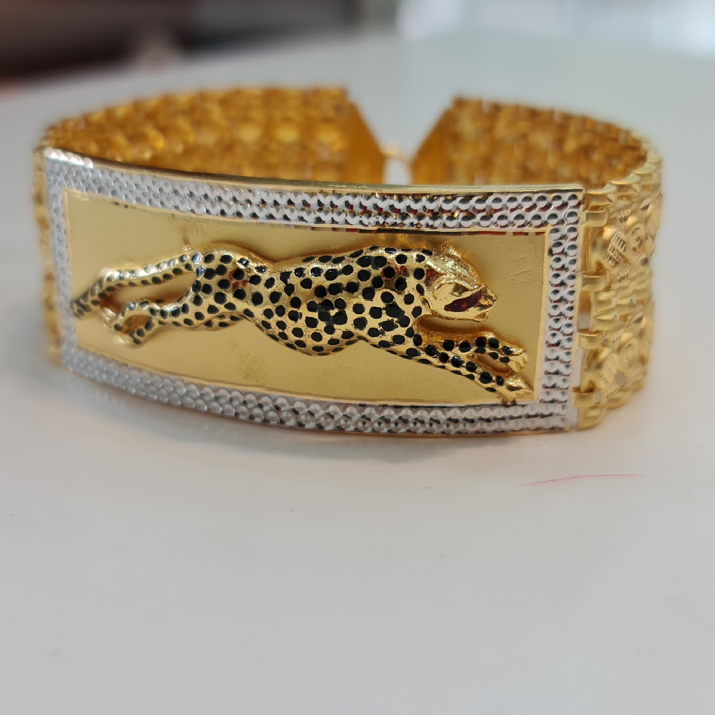 Radhe Krishna Creation Exclusive Jaguar Double Tone Plating Metal Men's  Bracelet : Amazon.in: Fashion